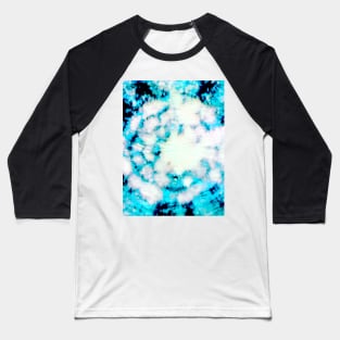 Neon blue bright swirl tie dye Baseball T-Shirt